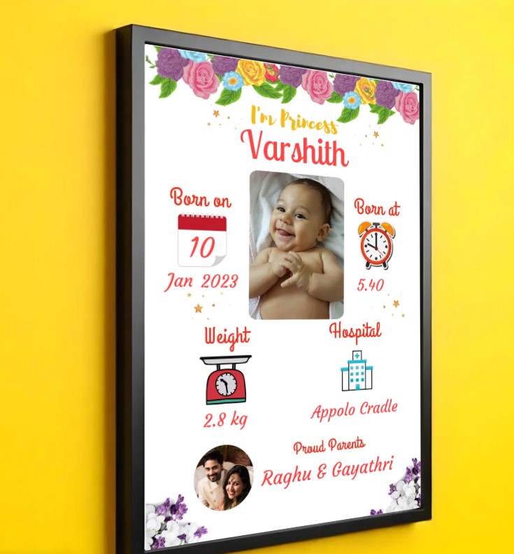Personalized Baby Birth Frame – A Memory for Life