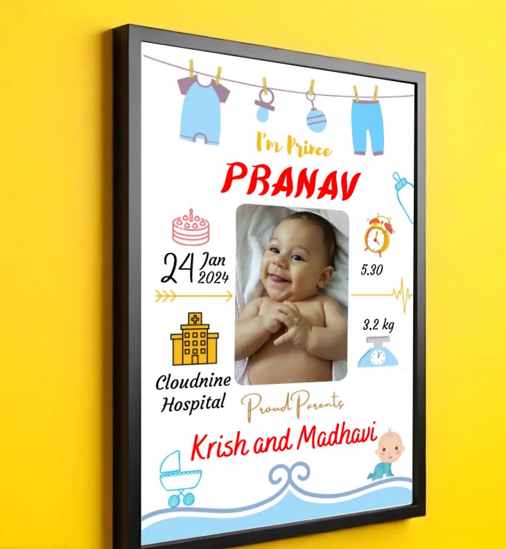 Personalized Baby Birth Frame – A Memory for Life