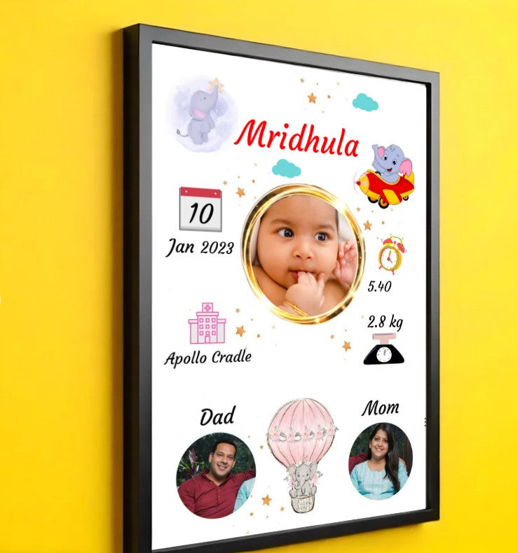 Personalized Baby Birth Frame – A Memory for Life