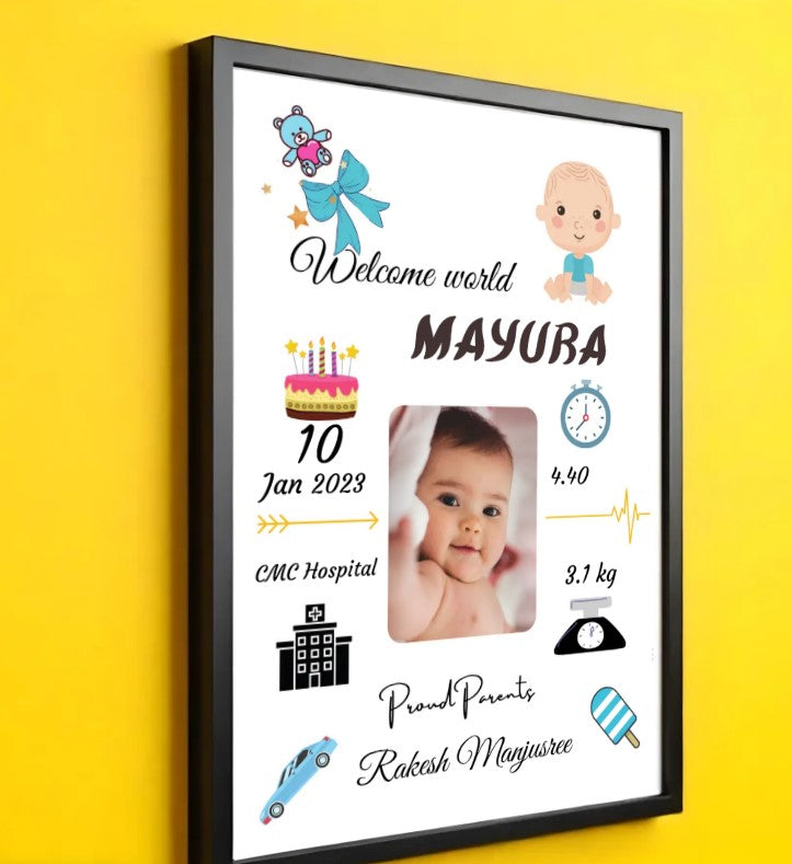 Personalized Baby Birth Frame – A Memory for Life