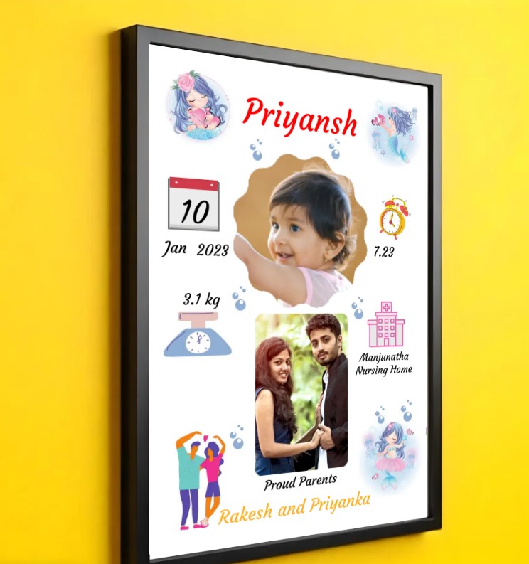 Personalized Baby Birth Frame – A Memory for Life